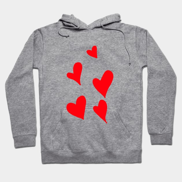 Red heart shape design Hoodie by Artistic_st